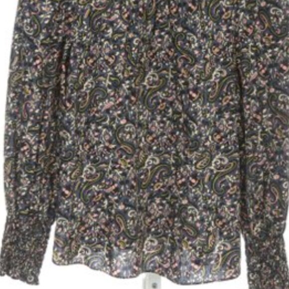 Veronica Beard Ruffle Top Long Sleeve Print Blouse - Picture 2 of 6